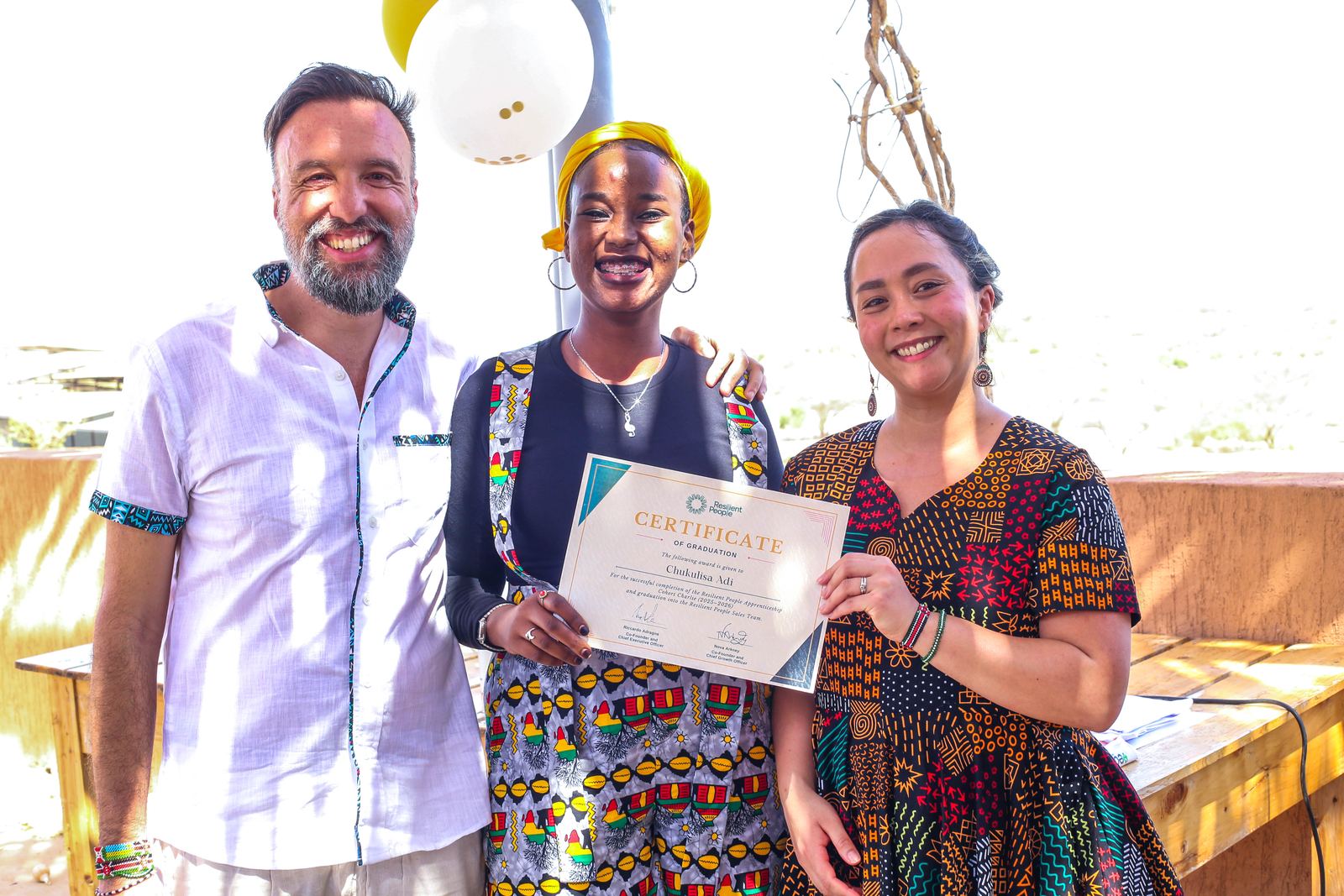 Graduation day in Turkana, Resilient People apprentices and team