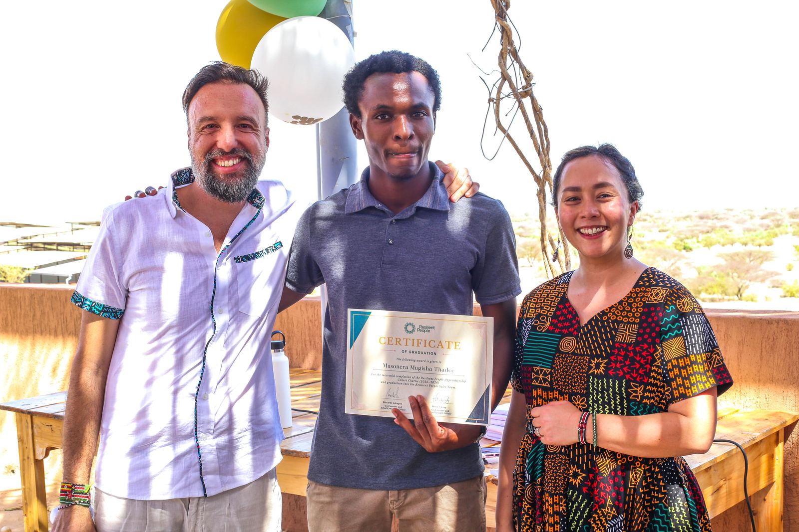 Graduation day in Turkana, Resilient People apprentices and team