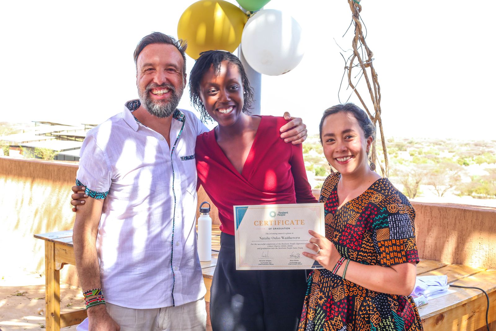 Graduation day in Turkana, Resilient People apprentices and team