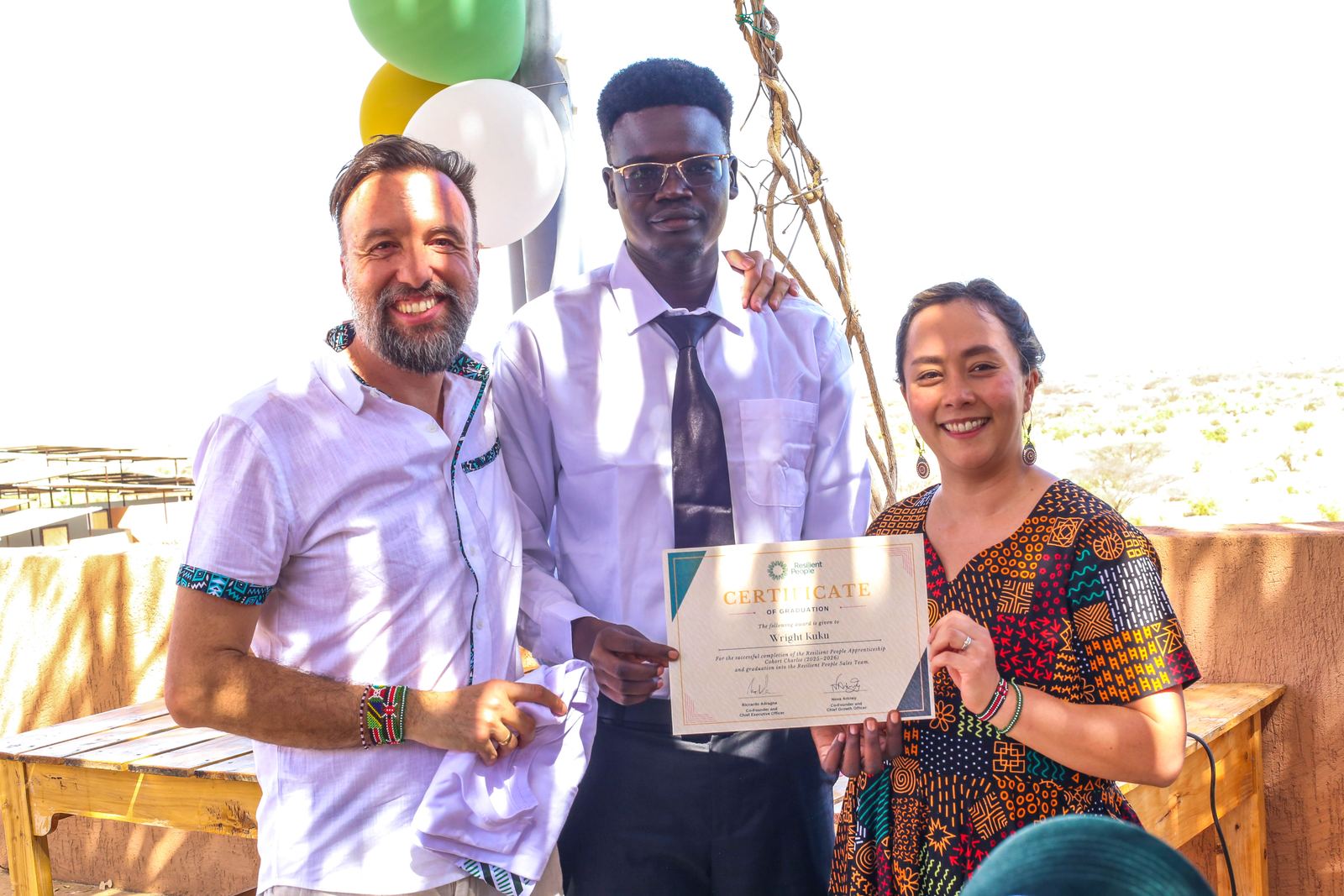 Graduation day in Turkana, Resilient People apprentices and team
